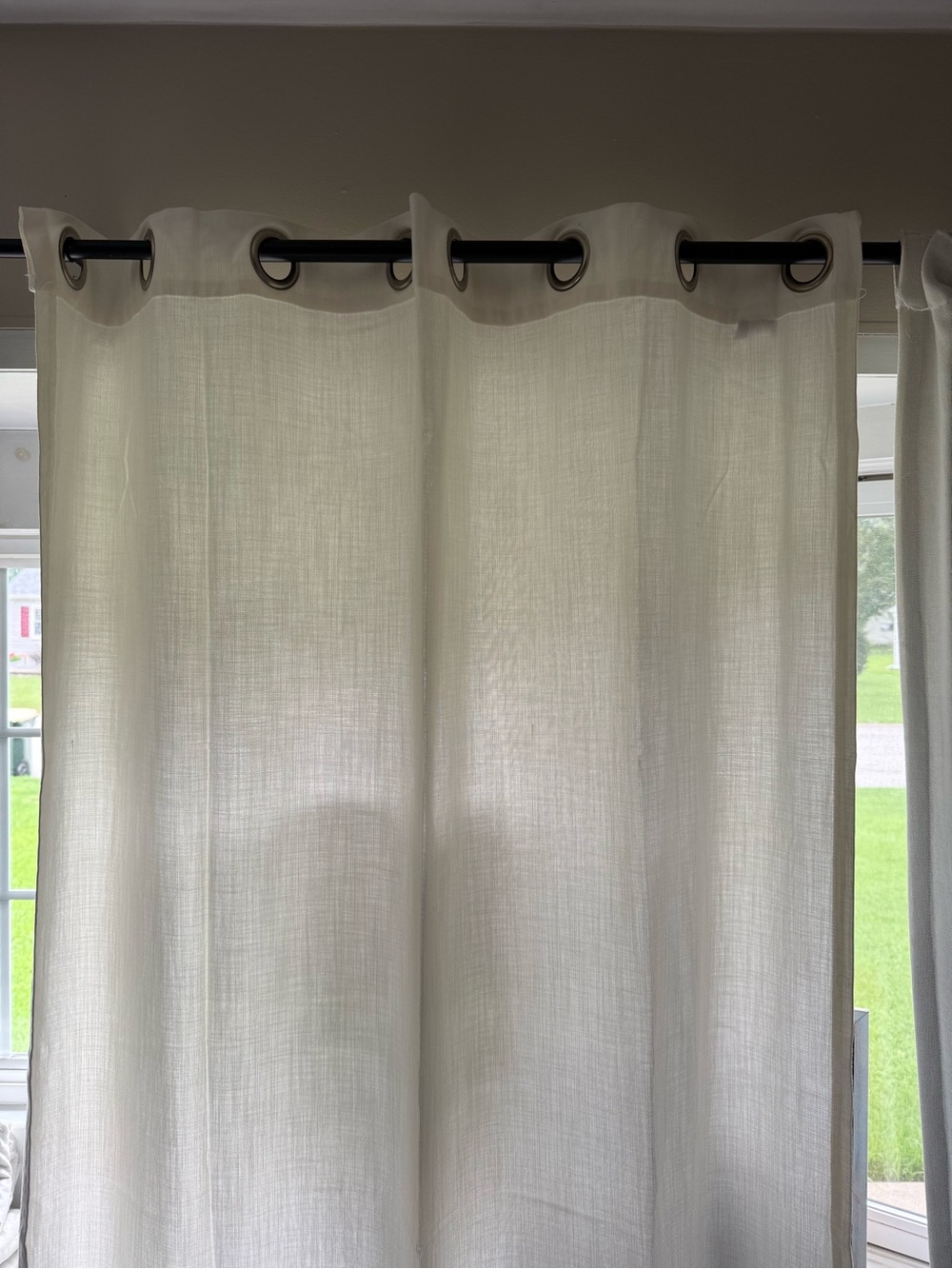 Threshold Cream Grommet Light-Filtering Curtain Panels